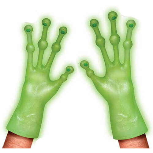 Archie McPhee Glow In The Dark Alien Finger Hands