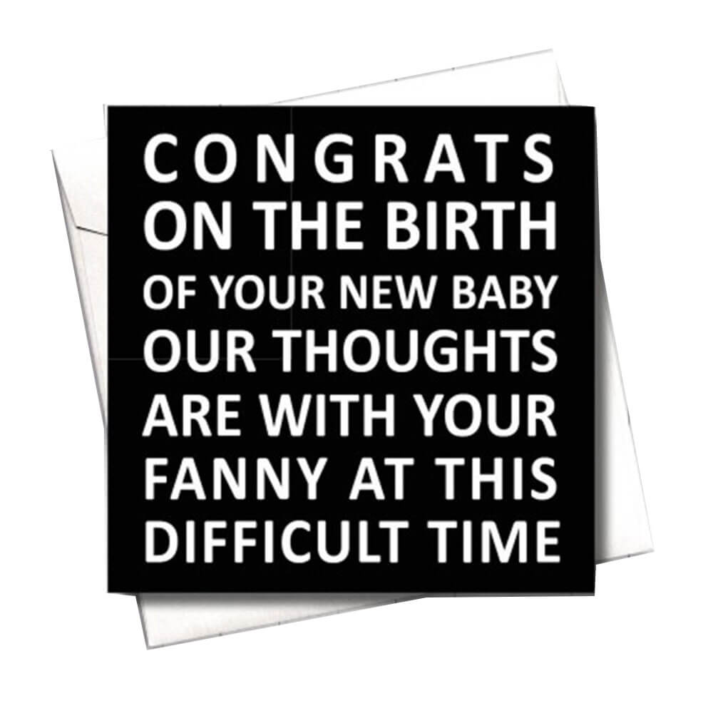 Filthy Sentiments Congrats On The Birth Card