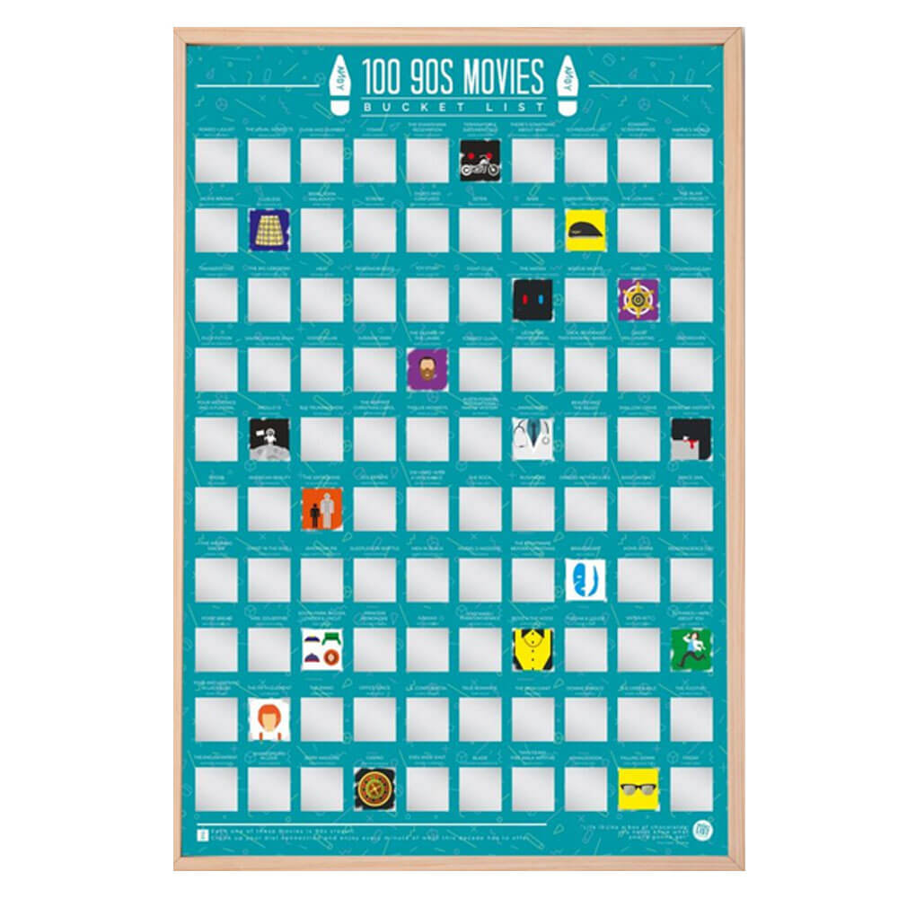 Gift Republic 100 Movies Scratch Poster