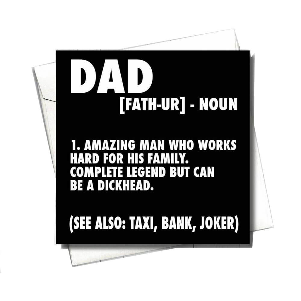 Filthy Sentiments Dad Noun Card