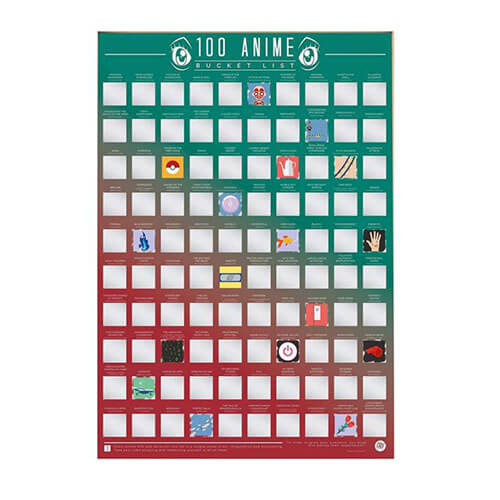 Gift Republic 100 Bucket List Scratch Poster