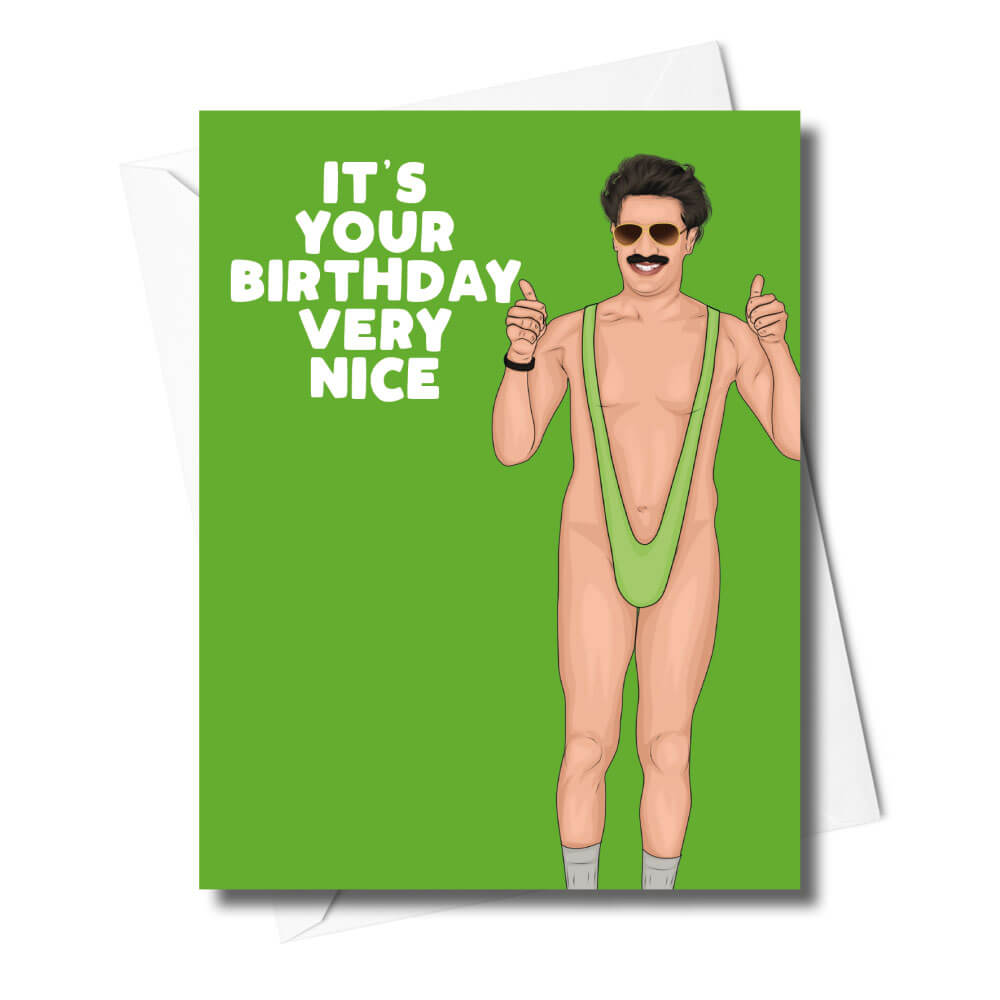 Filthy Sentiments Borat Birthday Card