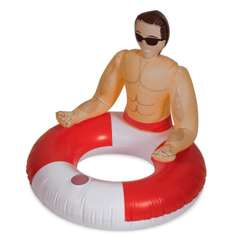 Drinking Buddies Inflatable Hunk Pool Ring